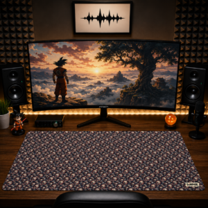 CALAVERA CLASH: CRIMSON INFERNO | Red-Tinted Skull Pattern Extended Desk Mat