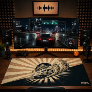 Drift King's Sunset | Extended Gaming Mousepad - LAMBO Desk Mat