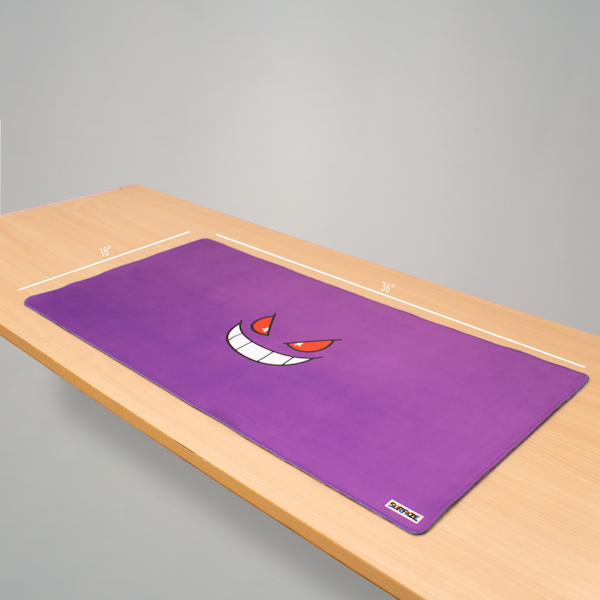 SHADOW GRIN | Minimalist Ghost-Type Desk Mat | 36"x18" | Deep Purple Aesthetic - Image 3