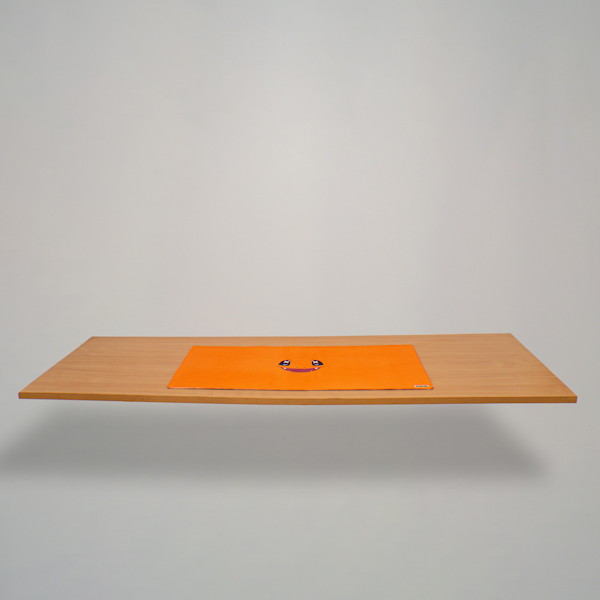 The Fire Starter | Minimalist Fire-Type Desk Mat | 36"x18" | Vivid Orange Aesthetic - Image 5