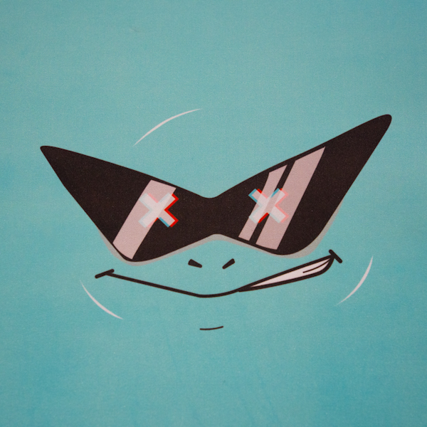 SQUAD LEADER | Minimalist Anime Character Desk Mat | 36"x18" | Cool Teal - Image 4
