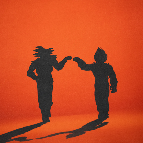 WARRIOR RIVALRY | Minimalist Silhouette Combatants Desk Mat | 36"x18" | Vivid Orange. - Image 3